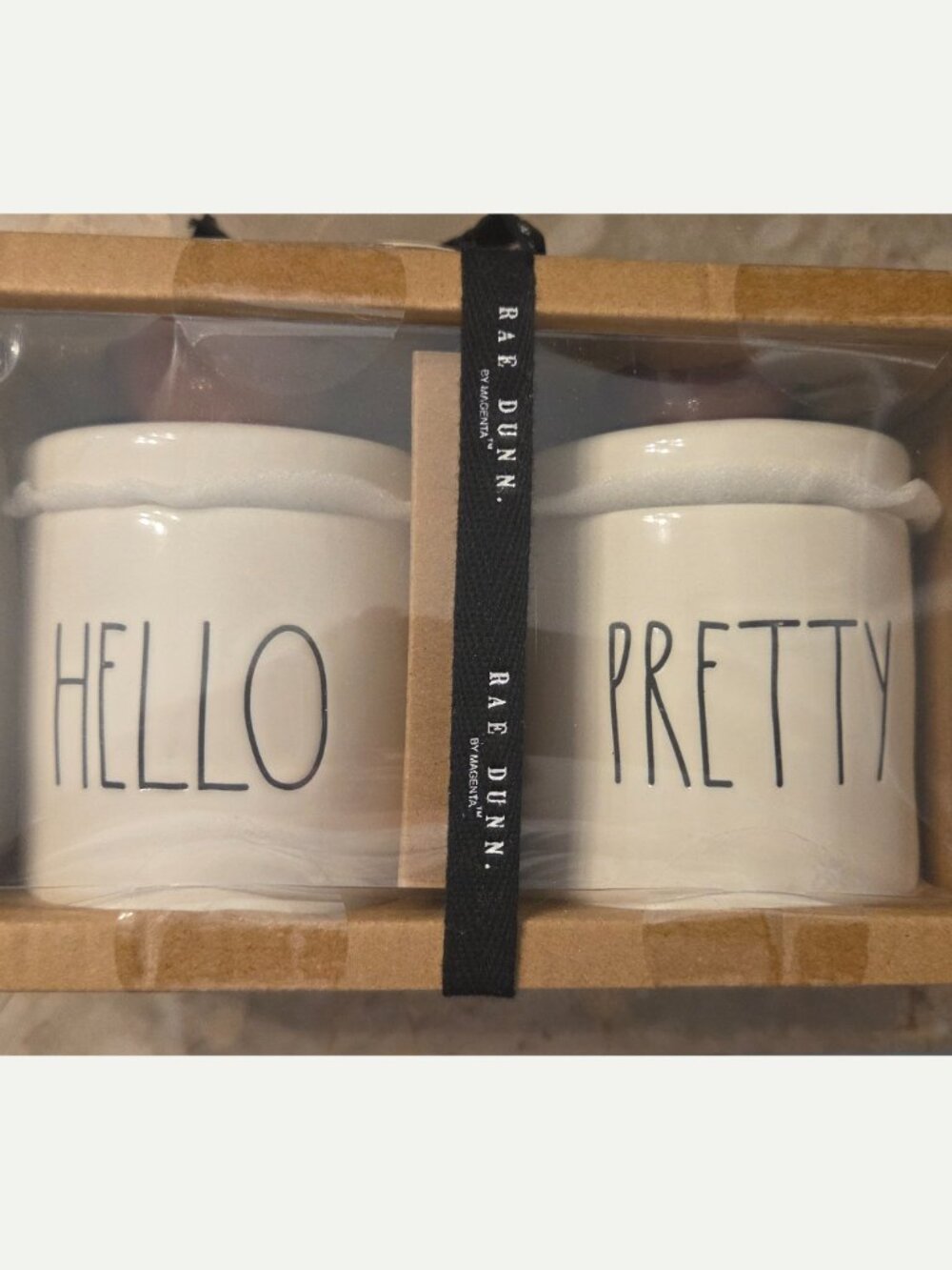 NIB Rae Dunn Hello Pretty Ceramic Canisters